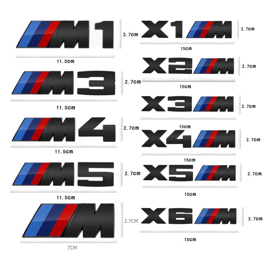 3D Aluminum Alloy Car Sticker For BMW M M1 M2 M3 M4 M5 M6 Emblems Car ...