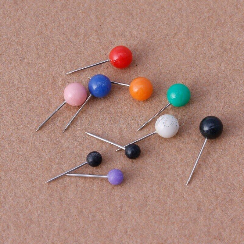 50pcs Set New Office Thumbtacks Push Pins Metal Pin Officeandschool Supplies Cork Wall Nails Photo