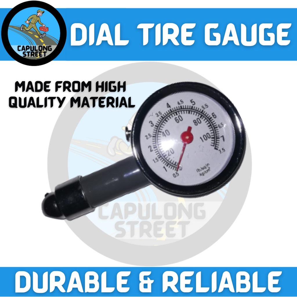 Capulong Dial Tire Gauge Pressure Checker Psi Meter Pressure Monitoring