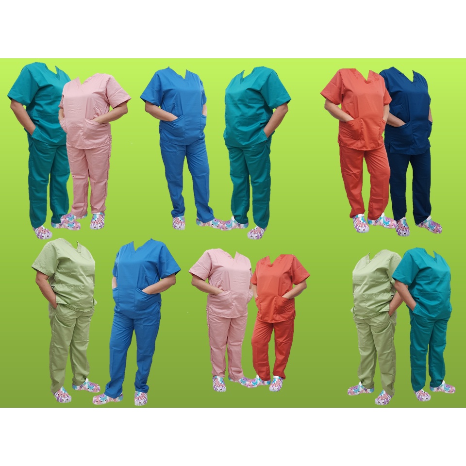 Scrub Suits Cotton (top and pants)Unisex Shopee Philippines