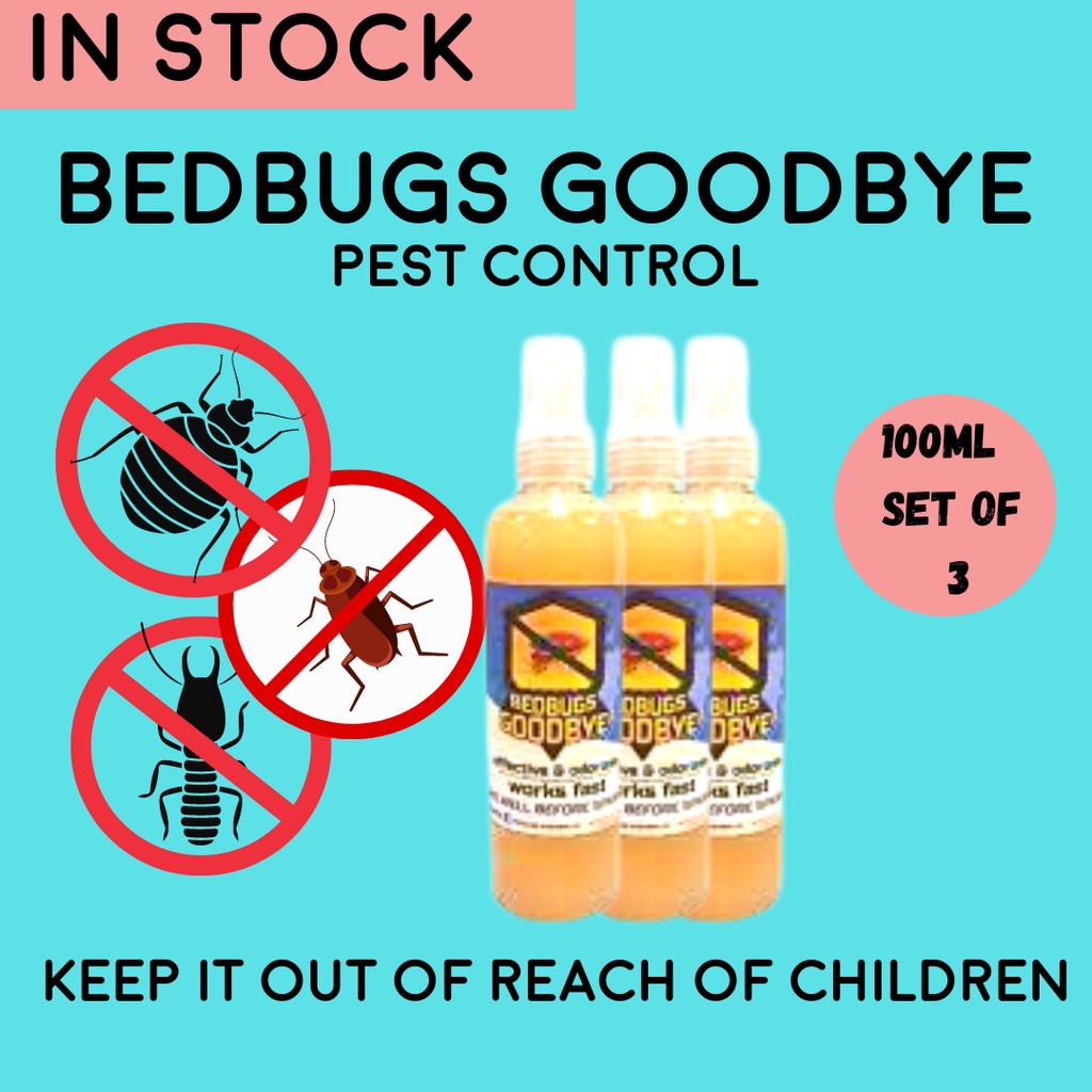 Bedbugs Goodbye Spray Natural Bed bugs Killer effective odorless 100ml