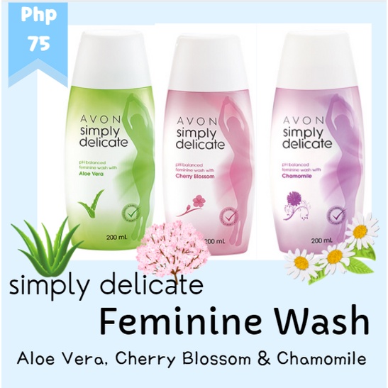 AVON Simply Delicate Calming Feminine Wash 200ml & 400ml Shopee