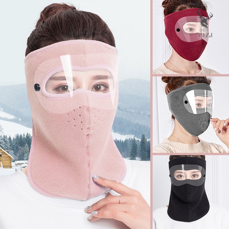 Fleece Full Face Mask with Eye Shield Cold Weather Ski Mask Cap ...