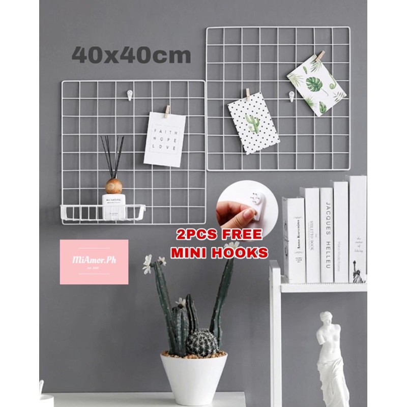 [40x40cm] Wire Wall Grid Mesh Decor Panel Frame Art Frame Nordic ...