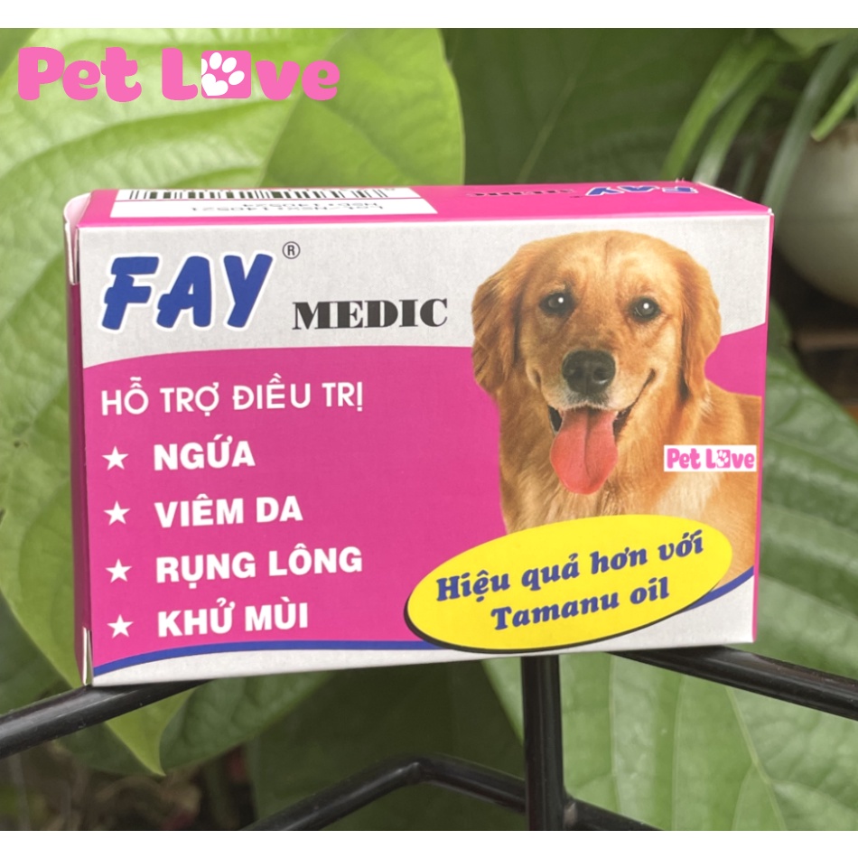 Fay Medic Lump Soap Kills Scabies, Dandruff Scales, Dog Skin Fungus
