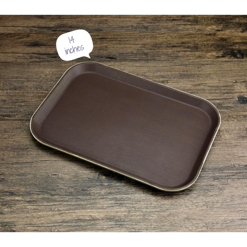 Rectangular Rubberizednon Stick Bar Tray Or Serving Tray Shopee