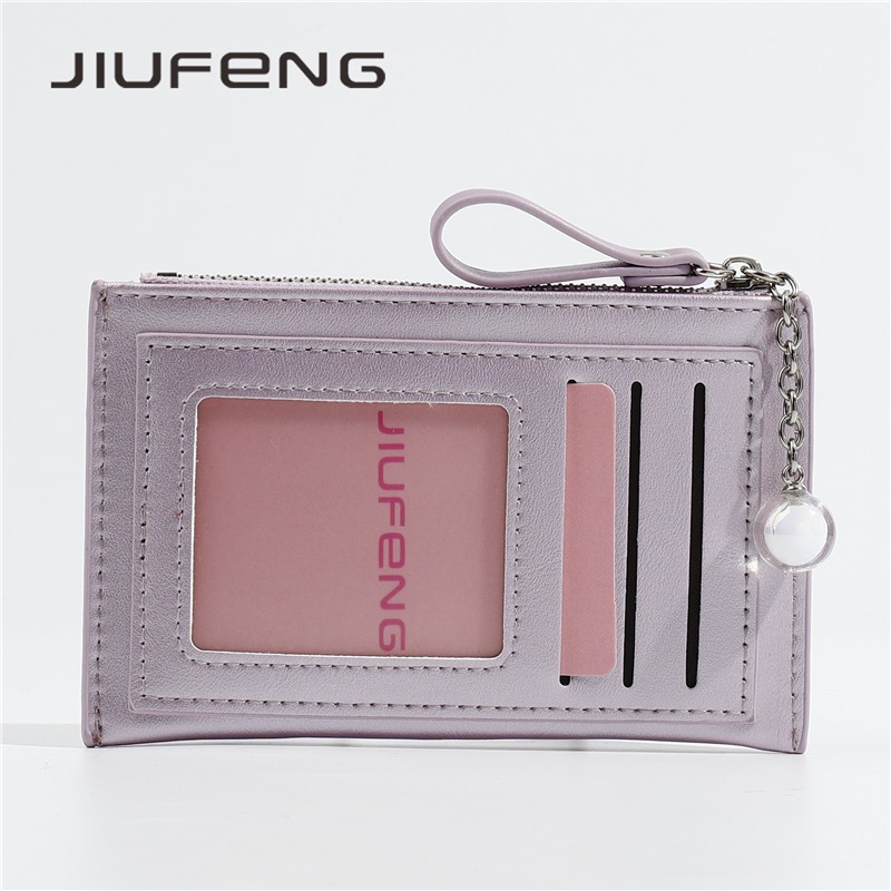 JIUFENG Kartenetui Aus Echtem Leder, RFID-Blocking, 9 Kartenfächer, Reißverschluss, Unisex, Dunkelblau