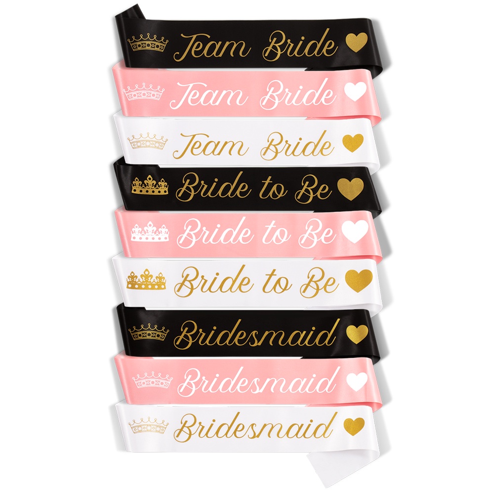 【New Design】Bride to Be and Team Bride Bridesmaid Crown Heart Series ...
