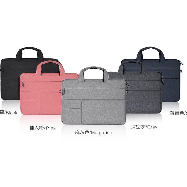 Laptop Bag Sleeve for 13 inch Hand carry and with strap holder C 7 Gray Black Pink Blue