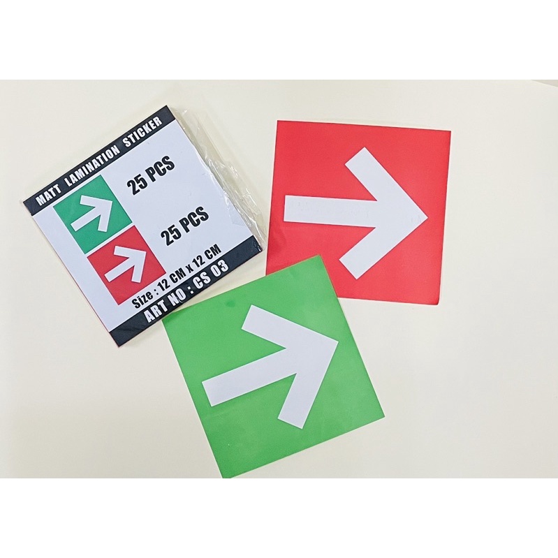SOP Sticker*Arrow Sign Sticker*Matt Lamination Sticker 12CMx12CM(50pcs ...