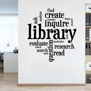 Vinyl Wall Decal Reading Room Books Shop Quote Library Stickers