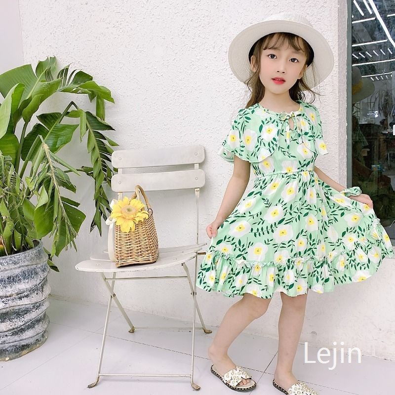 Kids Girl Dress Flower Dresses Baju Budak Perempuan Girl Cotton Ruffles ...