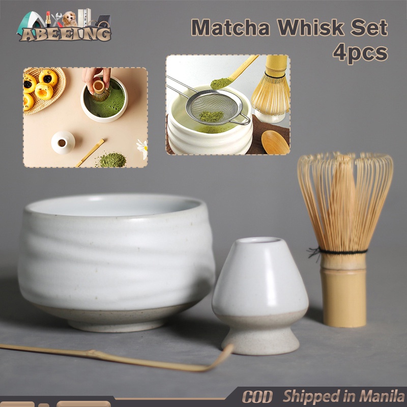 Matcha Whisk Set, Bamboo Matcha Kit Includes Bamboo Whisk, Matcha Bowl