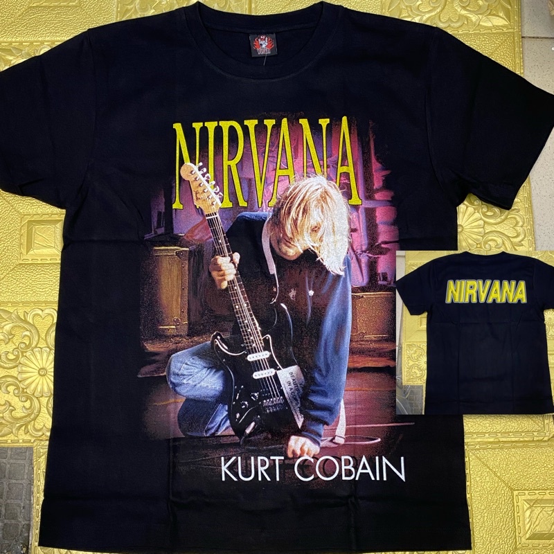 Nirvana Kurt Cobain Black Shirt Shopee Philippines