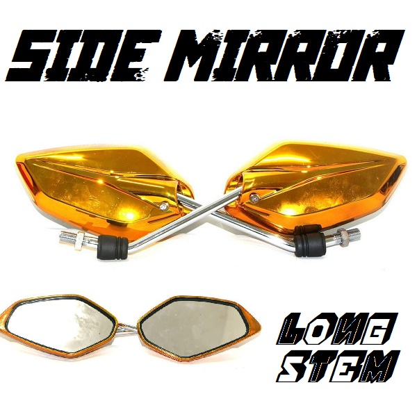 HONDA BEAT F1 SIDE MIRROR Motorcycle COLOR GOLD LONG STEM STANDAR SIZE ...