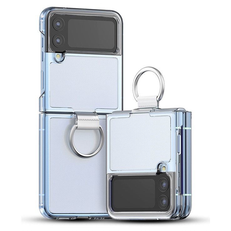 KMax / Galaxy Z Flip 4 Clear Hard Case with Ring palette flip4