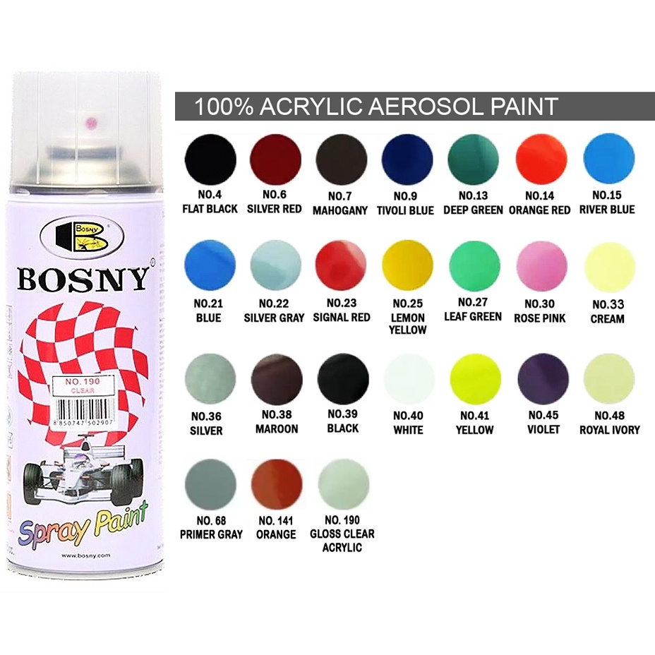 Bosny spray paint colors hotsell