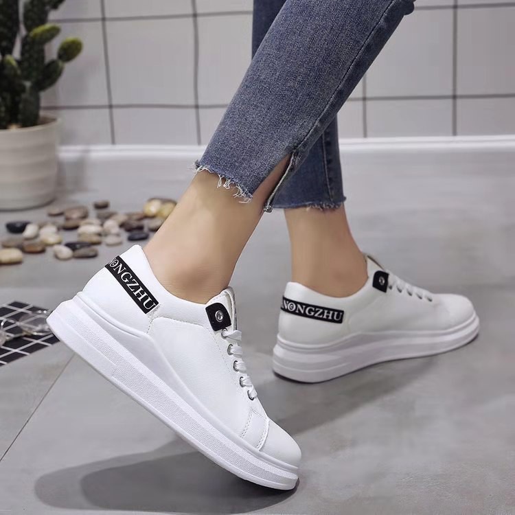 5038 [𝓪𝓱𝓯𝓲𝓮𝓮] Bestseller Korean Fashion Women white shoes rubber shoes ...