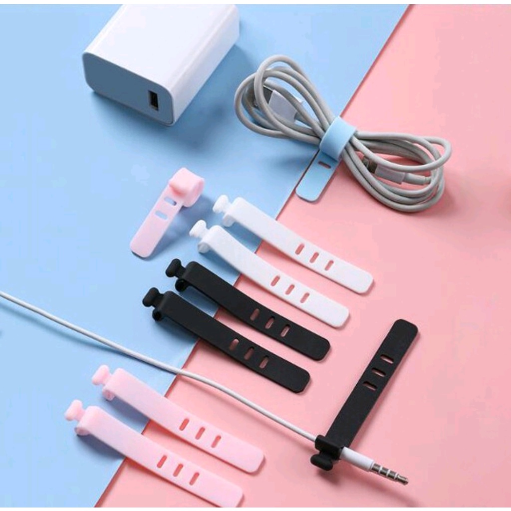 Silicone Cable Ties, Cable Organizer, Wire Organizer, Earphone Cable ...