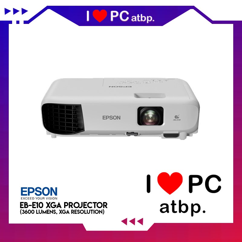 Epson EBE10 XGA 3LCD Projector (3600 lumens, XGA Resolution) Shopee
