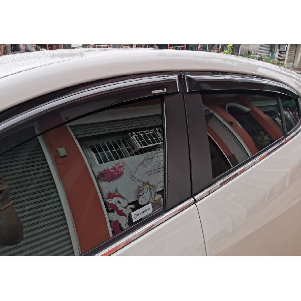 thumbnail image 2 of Smoke Tint Window Visors For 2019-2024 Mazda3 Hatchback – In-Channel Rain Guards, 3M Tape, Easy No-Drill Install 2 of 6
