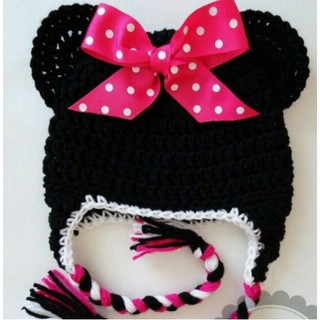 crochet hat minnie mouse with bow | Shopee Philippines