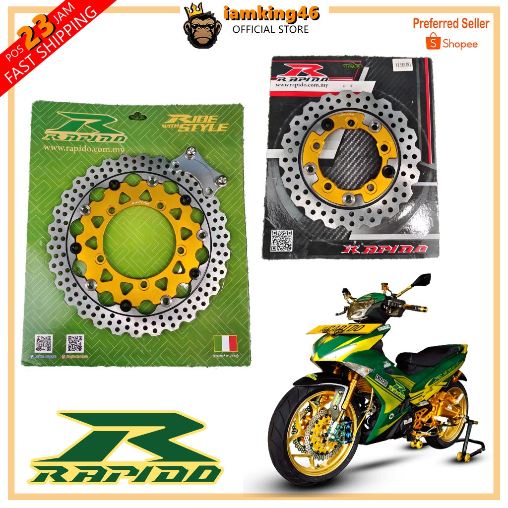 Disc Plate Rapido G series Y15ZR YSUKU Y15 V1 V2 Front & Rear | Shopee ...