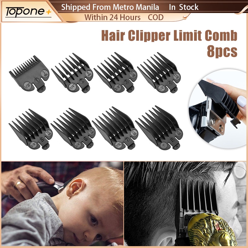 8PCS Hair Clipper Guide Cutting Limit Comb 3/6/10/13/16/19/22/25mm ...
