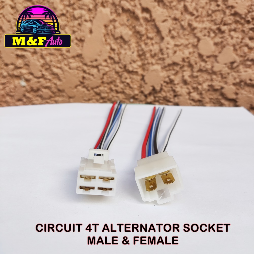 Circuit 4T Alternator Terminal Socket Male and Female Set | Shopee ...