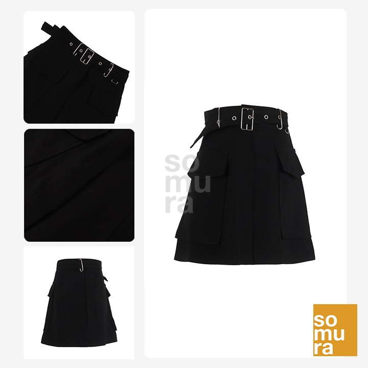 Belted Korean Skirt (SM645) Shopee Philippines