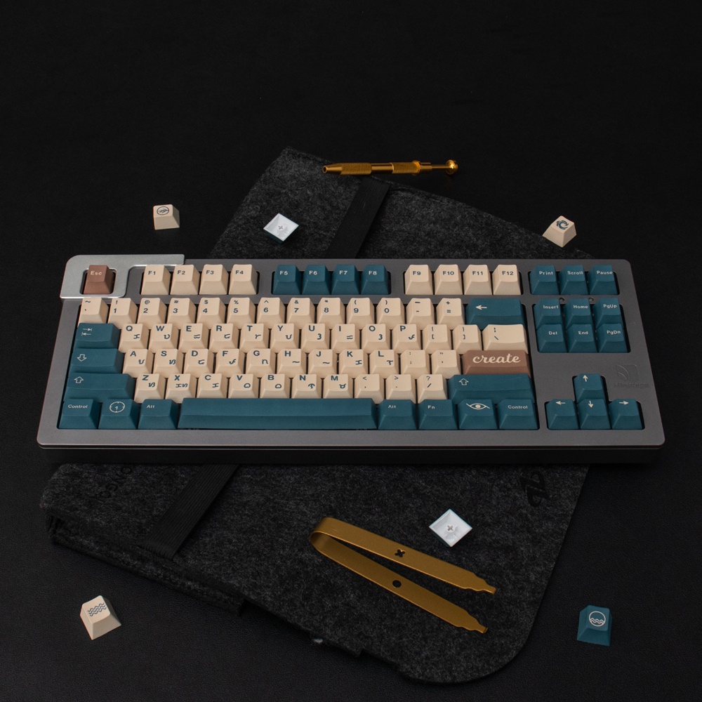 Earth Tones PBT 129 Keys Cherry Profile DYE-SUB Personalise Keycaps For ...