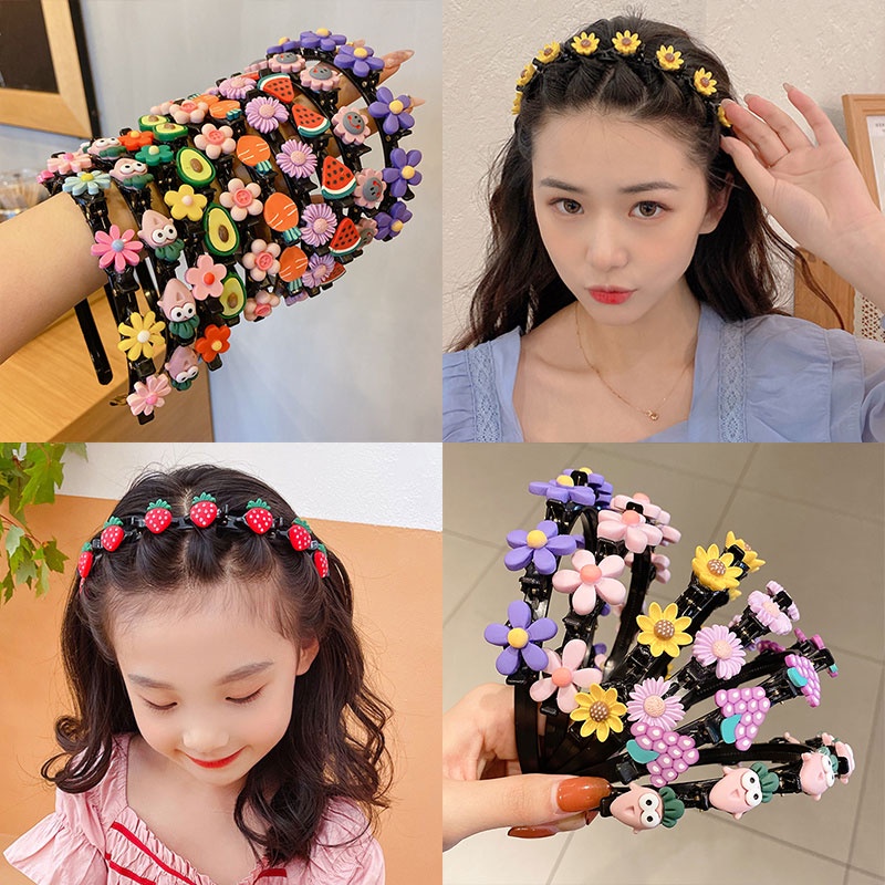 Korean Fashion Children's Braided Hair Band Press Hair Headdress