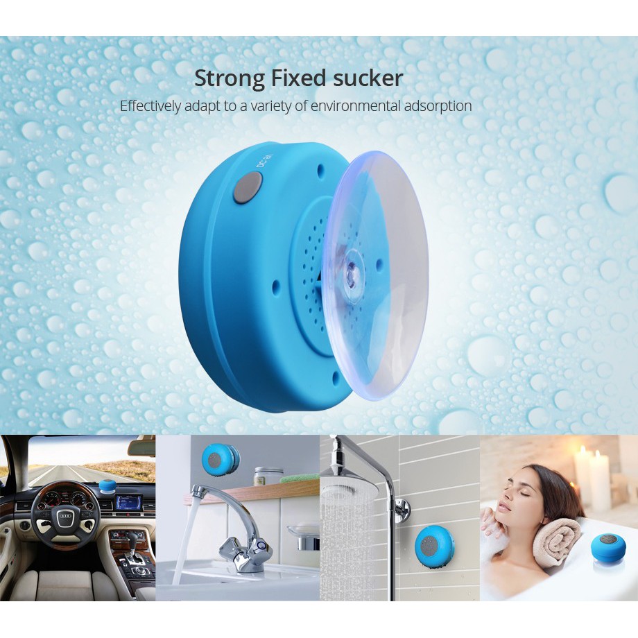 Mini Bluetooth Shower Speaker Portable Waterproof Wireless Handsfree ...