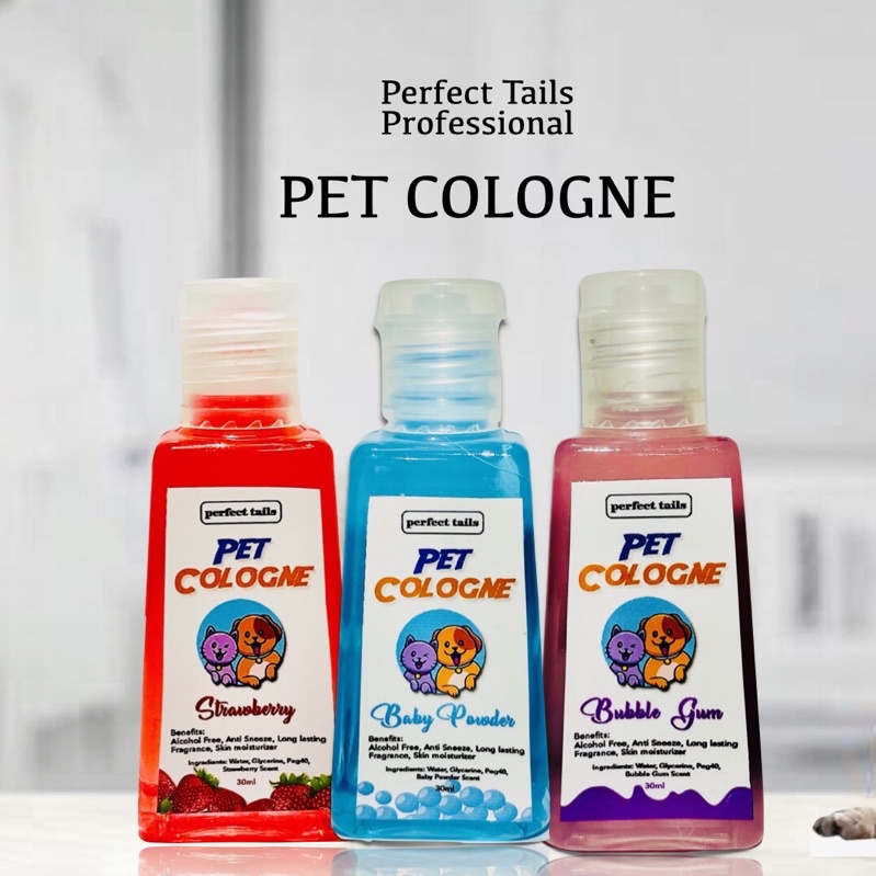 Perfect Tails Pet Cologne in Bubblegum, Strawberry, Baby Powder Scent