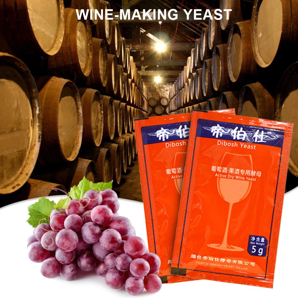 Wine Yeast Home Brewing Saccharomyces Cerevisiae Wine Yeast 5g For 25