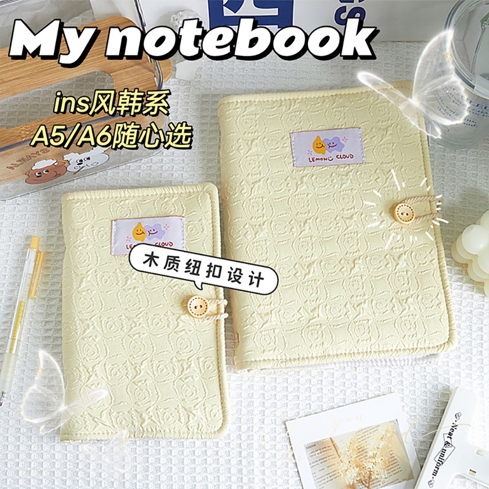 A5/A6 Cloth Loose Leaf 6 Ring Binder Notebook Inner Core Cover Note ...