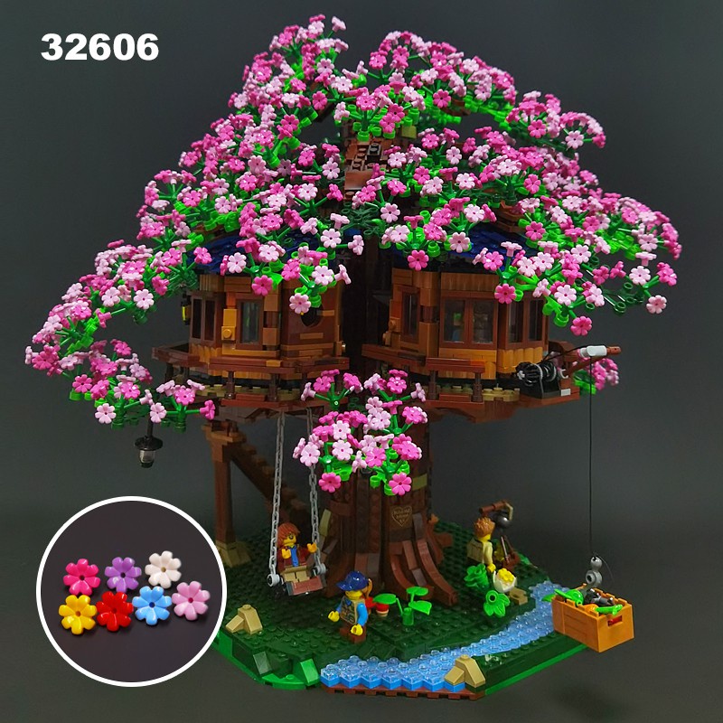 Flowers Building Blocks MOC Tree House 21318 Plants Small Grass ...