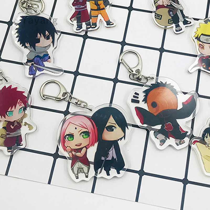 Naruto Keychain Sasuke/itachi/Kakashi Double Sided Acrylic Key Chain