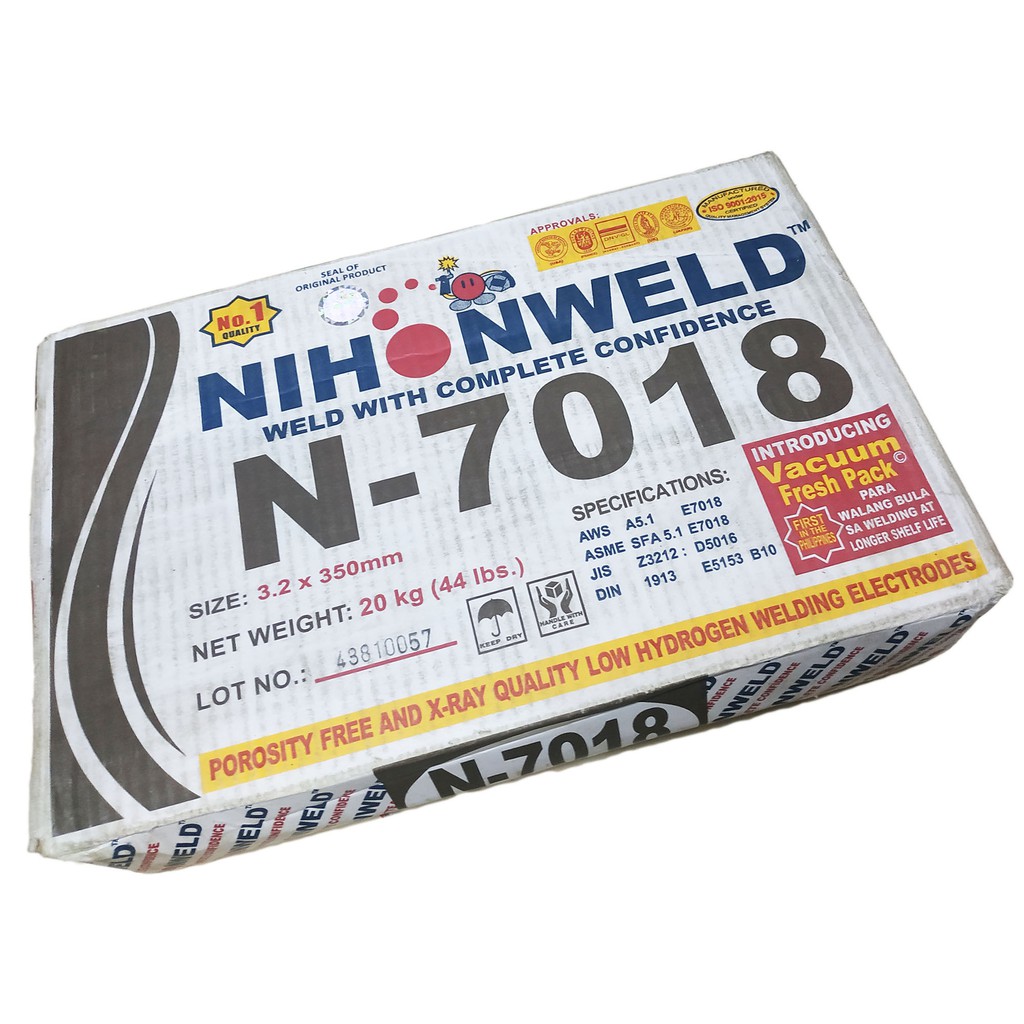 NIHONWELD WELDING ROD 7018 1/8" 3.2mm WHITE BOX ( 1 KILO
