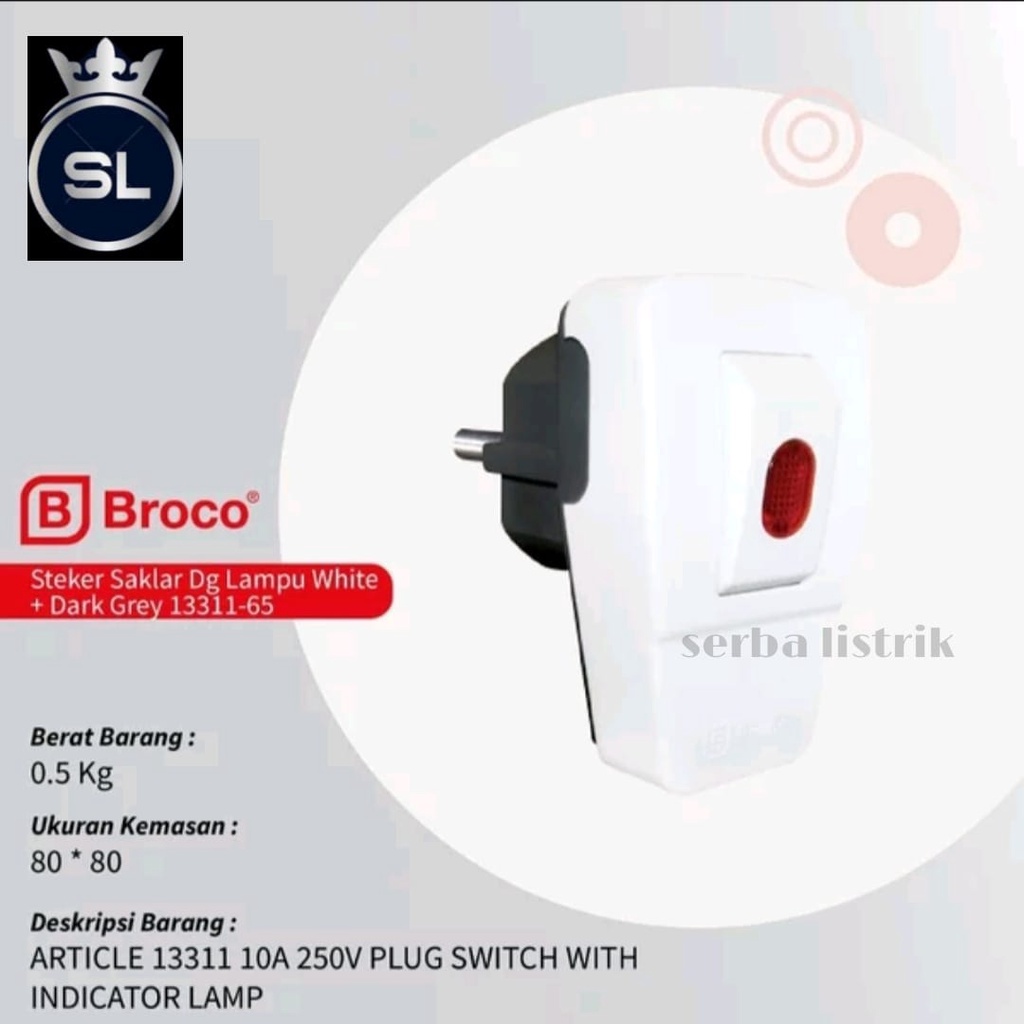 PUTIH On / OFF Broco Switch Light Switch Plug / Broco Switch Plug ...