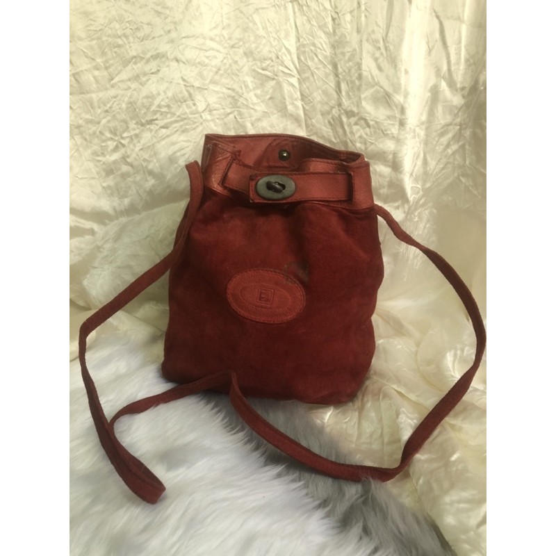 Vintage Suede Sling Bag Shopee Philippines