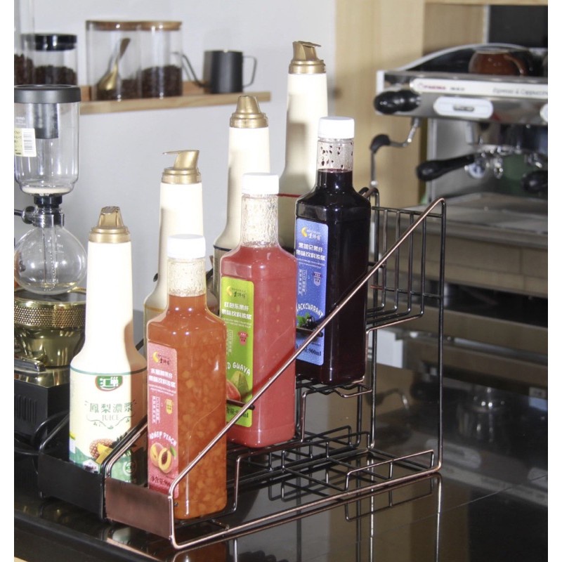 4-tier syrup rack/fruit dew rack/sugar bottle rack/sugar sauce storage ...