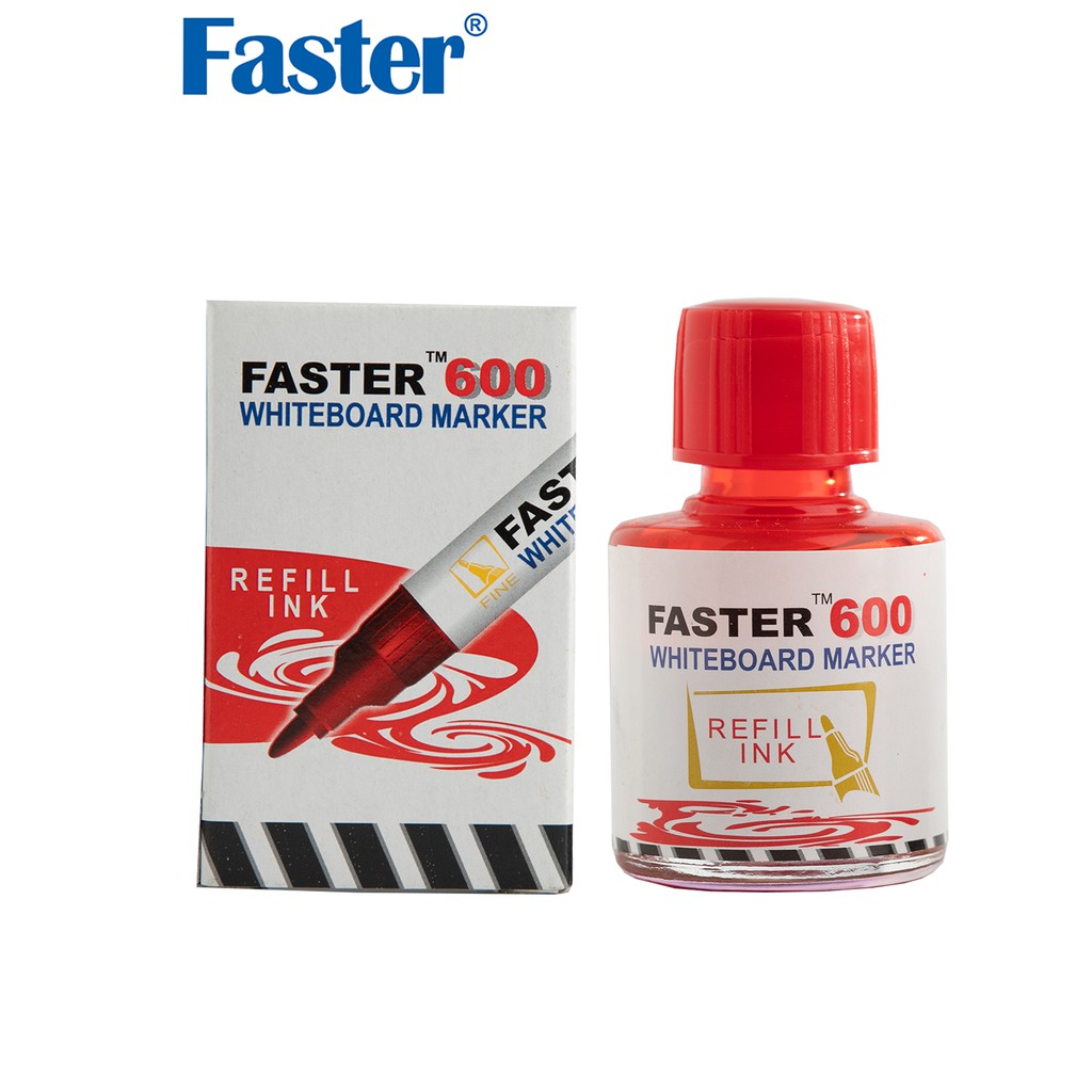 Faster Whiteboard Marker Refill Ink Red F600RF (12Pcs) | Shopee Philippines