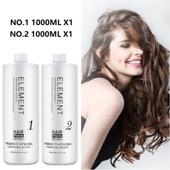 Permanent Hair Perming Lotion (Cold Wave Lotion 1000ml + Neutralizer ...