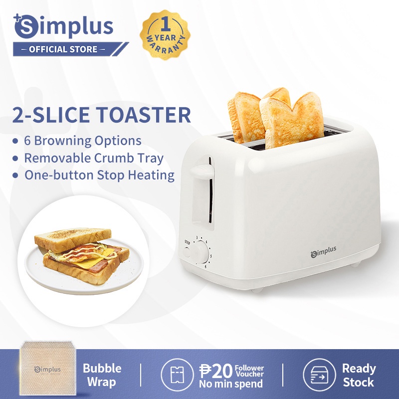 Simplus Bread Toaster 2 slice Oven Toaster Sandwich Maker Toaster