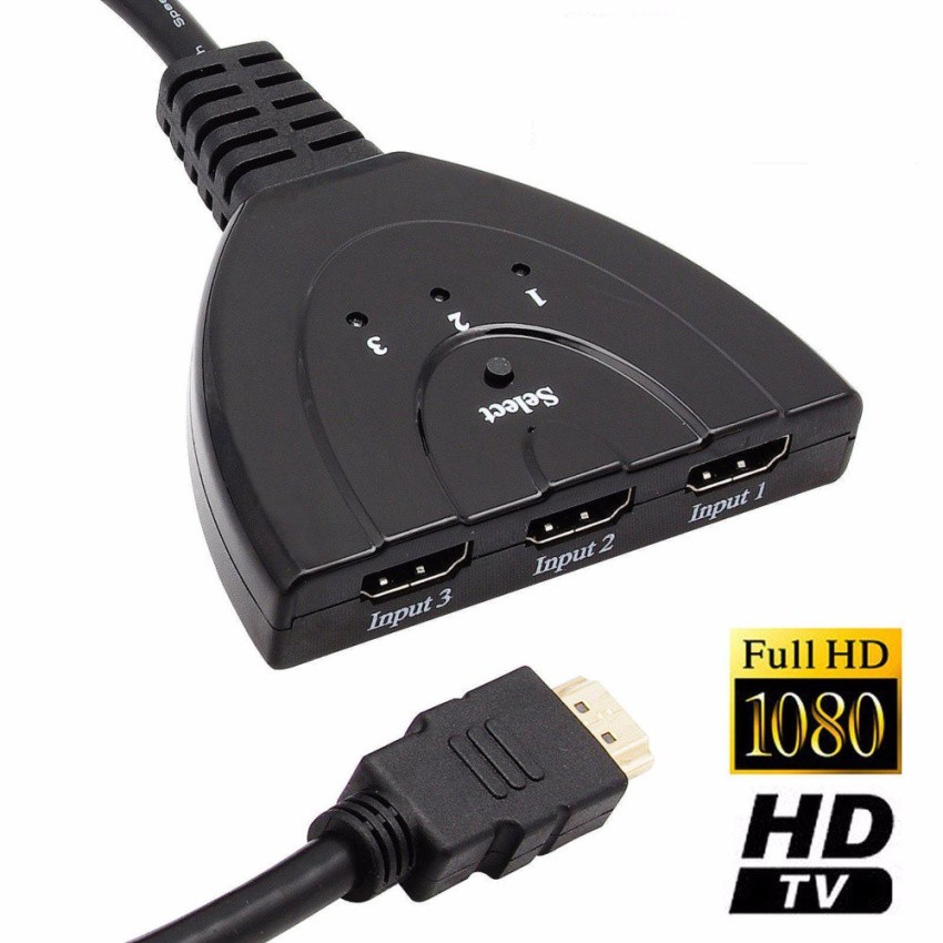 3 Port HDMI Multi Display Auto Switch Hub Box Switcher 1080P | Shopee ...
