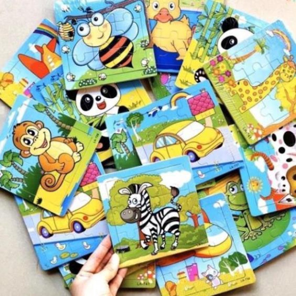 Toys Set Of Puzzles, 9-Piece Wooden Jigsaw Puzzles With Many Funny ...