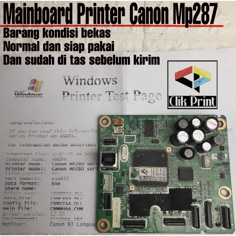 Canon Mp287 Printer Mainboard | Shopee Philippines