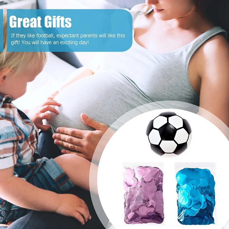 Gender Reveal Exploding Powder Soccer Ball with Blue Pink Powder ...