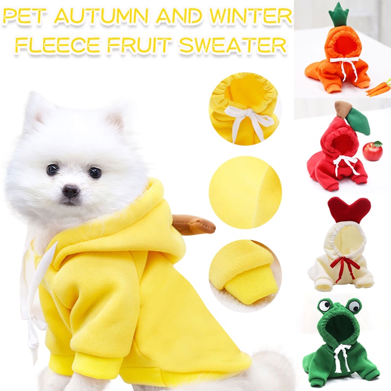 Cute Cartoon Clothes Dog Fruit Hoodie Cat Clothes Dog Clothes Shopee Philippines